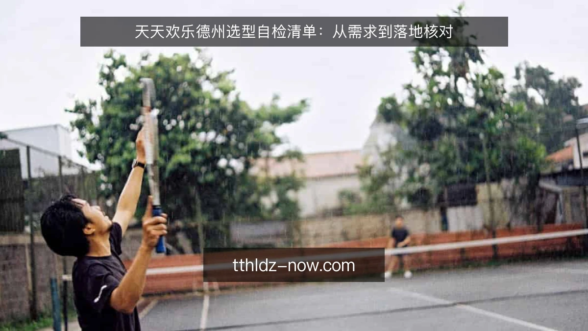 天天欢乐德州选型自检清单:从需求到落地核对